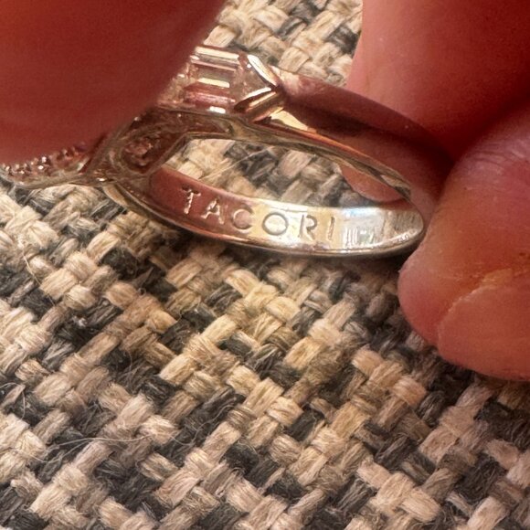 Gorgeous Sterling Silver .925 stamped TACORI CZ ring size 6 - Picture 11 of 11
